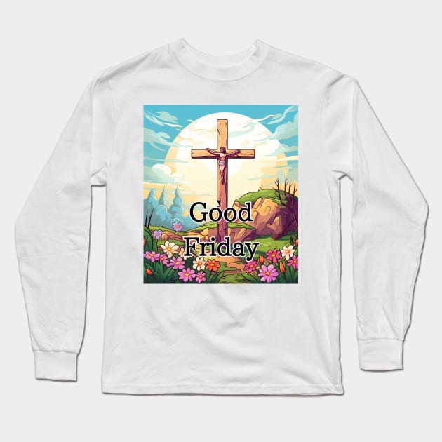 Good Friday RIP Jesus Long Sleeve T-Shirt by MilkyBerry